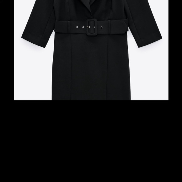 🎈🧨💗Host Pick ☄️🧨 ZARA black midi belted dress - size XS - Picture 4 of 7